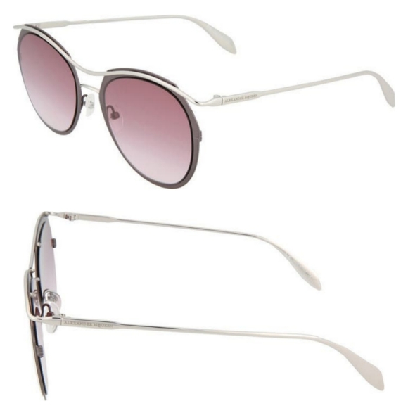 ALEXANDER MCQUEEN Round Aviator Sunglasses - Picture 2 of 4